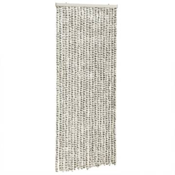 Fly Curtain in Light & Dark Grey - 100x230 cm Chenille