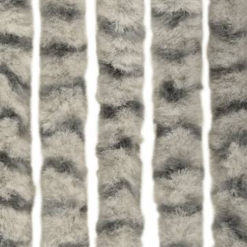 Fly Curtain in Light & Dark Grey - 100x230 cm Chenille