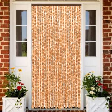 Fly Curtain Ochre and White 100x200 cm Chenille – Insect Protection