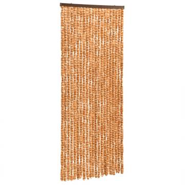 Fly Curtain Ochre and White 100x200 cm Chenille – Insect Protection