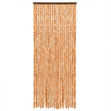 Fly Curtain Ochre and White 100x200 cm Chenille – Insect Protection