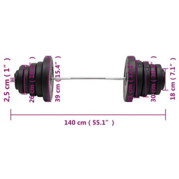 Barbell with Plates 90 kg - Versatile Workout Solution