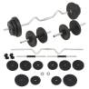 Barbell and Dumbbell Set 30 kg Weight 30 kg Model super curl bar Number of 1 