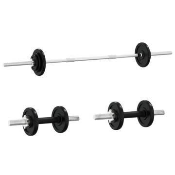 60 kg Barbell & Dumbbell Set - Durable Cast Iron Weights