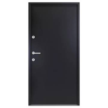 Elegant Anthracite Aluminium Front Door 90x200 cm