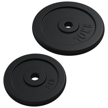 60 kg Barbell with Plates - Cast Iron & Chrome | HipoMarket