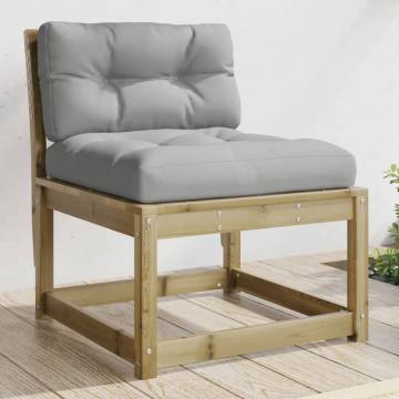 Garden Sofas with Cushions - 2pc Impregnated Pine Wood Set