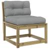 Garden Sofas with Cushions - 2pc Impregnated Pine Wood Set