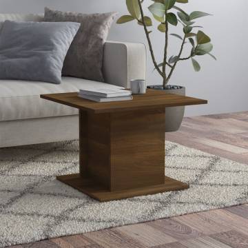 Stylish Brown Oak Coffee Table - 55.5x55.5x40 cm