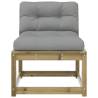 Garden Sofas with Cushions - 2pc Impregnated Pine Wood Set