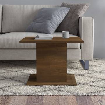 Stylish Brown Oak Coffee Table - 55.5x55.5x40 cm