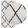 Shaggy Rug High Pile Cream & Black 80x150 cm - Hipomarket