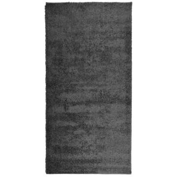 Shaggy Rug High Pile Modern Anthracite 100x200 cm | Hipo Market