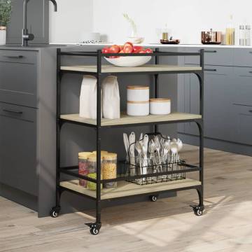 Kitchen Trolley Sonoma Oak - Stylish & Functional Storage