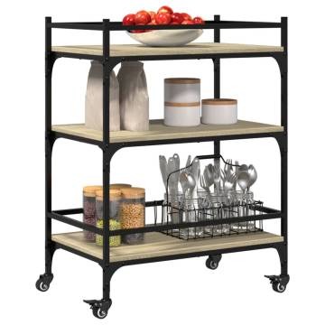 Kitchen Trolley Sonoma Oak - Stylish & Functional Storage