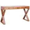 Computer Desk Natural 115x47x77 cm Solid Mahogany Wood Colour light brown Size 115 x 47 x 77 cm 