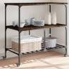 Kitchen Trolley Smoked Oak 100x50x95 cm Engineered Wood Colour smoked oak 