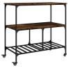 Kitchen Trolley Smoked Oak - Durable & Stylish Storage Solution