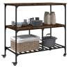 Kitchen Trolley Smoked Oak - Durable & Stylish Storage Solution