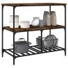 Kitchen Trolley Smoked Oak - Durable & Stylish Storage Solution