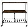 Kitchen Trolley Smoked Oak - Durable & Stylish Storage Solution