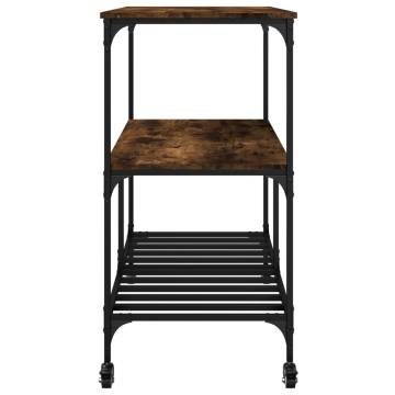 Kitchen Trolley Smoked Oak - Durable & Stylish Storage Solution