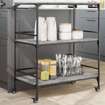 Kitchen Trolley Grey Sonoma - Stylish Storage Solution