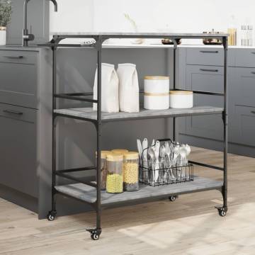 Kitchen Trolley Grey Sonoma - Stylish Storage Solution