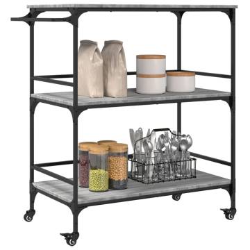 Kitchen Trolley Grey Sonoma - Stylish Storage Solution