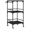 Kitchen Trolley Black 60.5x50x105 cm - Stylish Storage Solution