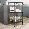 Kitchen Trolley Black 60.5x50x105 cm - Stylish Storage Solution