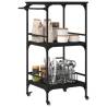 Kitchen Trolley Black 60.5x50x105 cm - Stylish Storage Solution