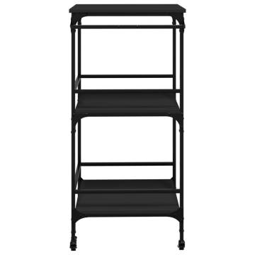 Kitchen Trolley Black 60.5x50x105 cm - Stylish Storage Solution