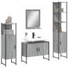 4 Piece Bathroom Cabinet Set Grey Sonoma Engineered Wood Colour grey sonoma Number of 1 Number of Pieces 