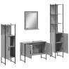 4 Piece Bathroom Cabinet Set - Grey Sonoma Engineered Wood