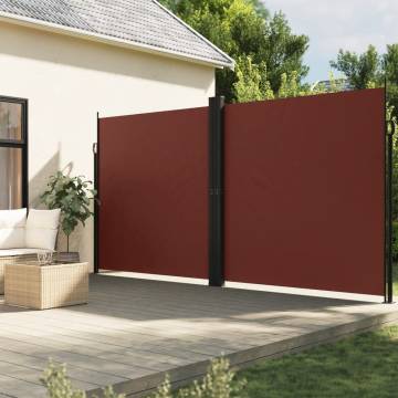 Retractable Side Awning Brown 220x1000 cm - Privacy Solution