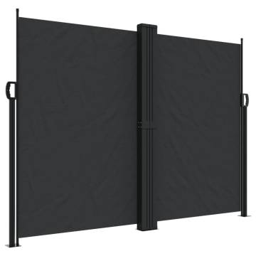 Retractable Side Awning Black 180x1200 cm | HipoMarket