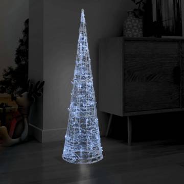 Acrylic Decorative Pyramid LED Light Cone - 120 cm Cold White