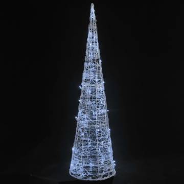 Acrylic Decorative Pyramid LED Light Cone - 120 cm Cold White