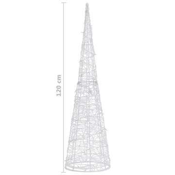 Acrylic Decorative Pyramid LED Light Cone - 120 cm Cold White