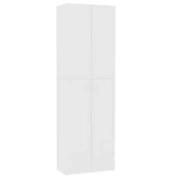 Elegant White Office Cabinet 60x32x190 cm - HipoMarket