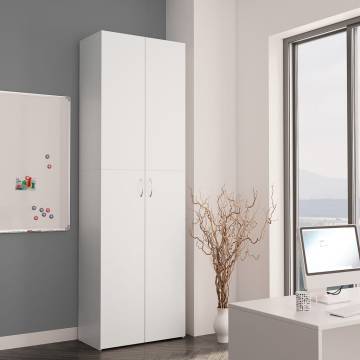 Elegant White Office Cabinet 60x32x190 cm - HipoMarket