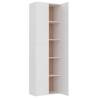 Elegant White Office Cabinet 60x32x190 cm - HipoMarket