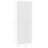 Elegant White Office Cabinet 60x32x190 cm - HipoMarket