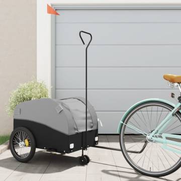 Bike Trailer Black and Grey - 45kg Iron - HipoMarket UK