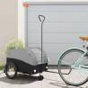 Bike Trailer Black and Grey 45 kg Iron Colour grey Size 63 x 126 x 63 cm 