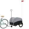 Bike Trailer Black and Grey - 45kg Iron - HipoMarket UK