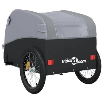 Bike Trailer Black and Grey - 45kg Iron - HipoMarket UK