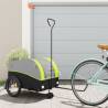 Bike Trailer Black and Green 45 kg Iron Colour green Size 63 x 126 x 63 cm 