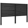 Stylish Black Pine Bed Headboard - 166x4x100 cm